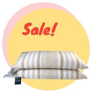 Decorative pillow striped yellow (two pillows)